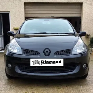 FRONT and REAR badge COVER for Renault CLIO 3 pre-facelift 2005-2008 197 in CARBON EFFECT pair