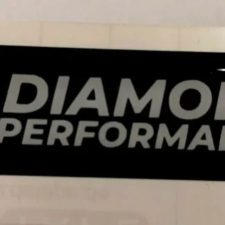 Diamond Performance Logo Domed Badge Silver Writing