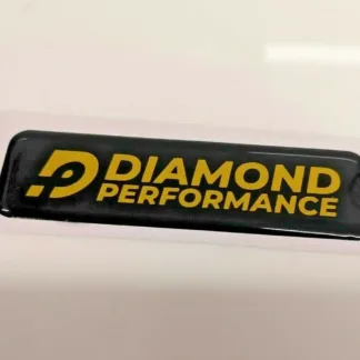 Diamond Performance logo domed sticker, yellow writing