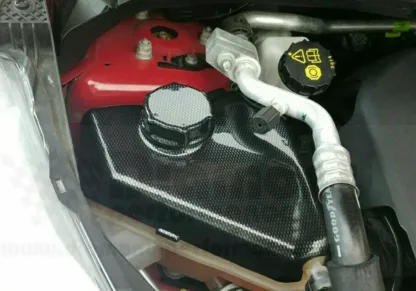 ENGINE BAY VANITY KIT for FORD FIESTA Mk7/7.5 st AIR FUSE COOLANT bottle cover in carbon effect