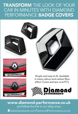 FRONT badge COVER for Renault TRAFIC 2001-2006 in GLOSS BLACK - Image 3