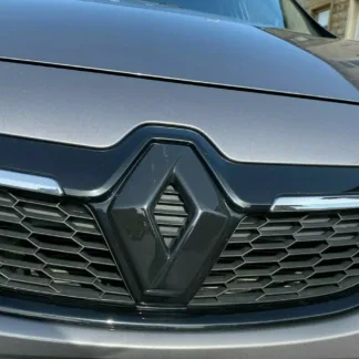 FRONT logo COVER for RENAULT SCENIC mk3 2013-2016  GLOSS BLACK (front only)