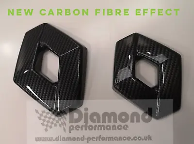FRONT and REAR logo COVERS for Renault LAGUNA mk3 2007-2012 CARBON EFFECT pair - Image 3