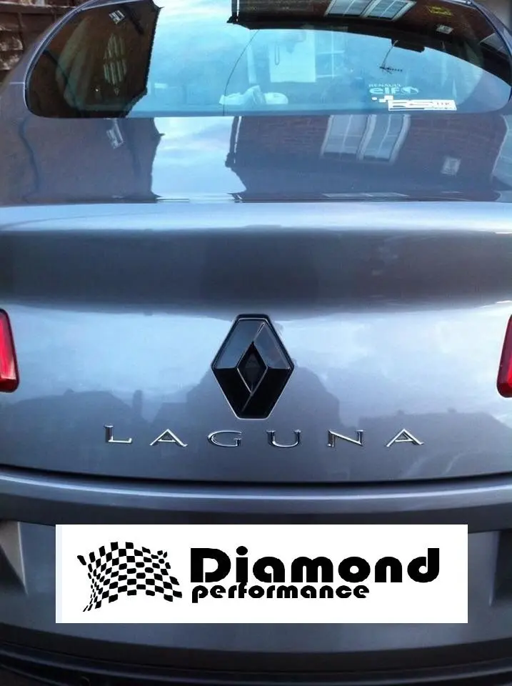 FRONT and REAR logo COVERS for Renault LAGUNA mk3 2007-2012 CARBON EFFECT pair - Image 5