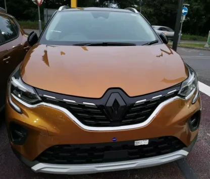 GLOSS BLACK FRONT and REAR badge COVER for Renault Captur mk2 2019/2020,2021 (pair)