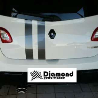 GLOSS BLACK REAR badge COVER for Renault TWINGO 2 FACELIFT 2011-2014 (rear only)