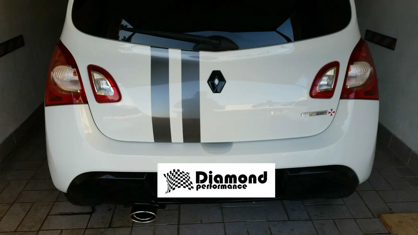 GLOSS BLACK REAR badge COVER for Renault TWINGO 2 FACELIFT 2011-2014 (rear only)