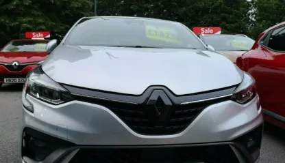 GLOSS black badge covers for Renault Clio 5 2019-21 cars with rear view camera (pair)