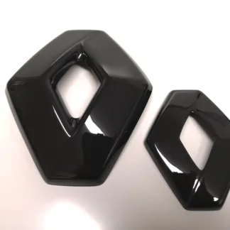 gloss BLACK FRONT and REAR badge COVER for Renault TWIZY (pair)
