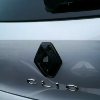 Rear GLOSS BLACK Badge COVER for Renault Clio 5 FOR CARS WITH REAR CAMERA