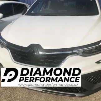 Logo cover in GLOSS BLACK for Renault Arkana 2021 front and rear