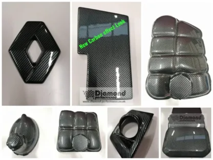 VANITY ENGINE COVER SET for CLIO mk2 172 182 16V IN CARBON EFFECT AIR FUSE BATTERY STRUT TOP - Image 4