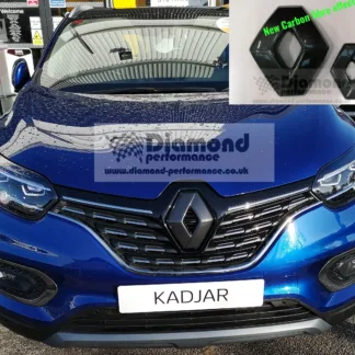 FRONT and REAR logo COVER for Renault Kadjar 2015-2020 IN CARBON EFFECT