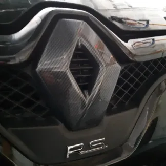 CARBON FIBRE effect FRONT and REAR badge COVERS for Renault Captur 2013-2019