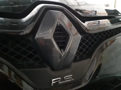 CARBON FIBRE effect FRONT and REAR badge COVERS for Renault Captur 2013-2019