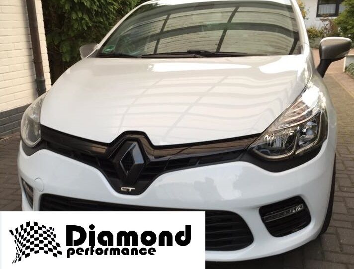 CARBON EFFECT FRONT and REAR badge COVERS for Renault Clio 4 2017