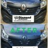 logo COVER for RENAULT TRAFIC 3(2014-2019) FRONT&REAR in New CARBON EFFECT  pair