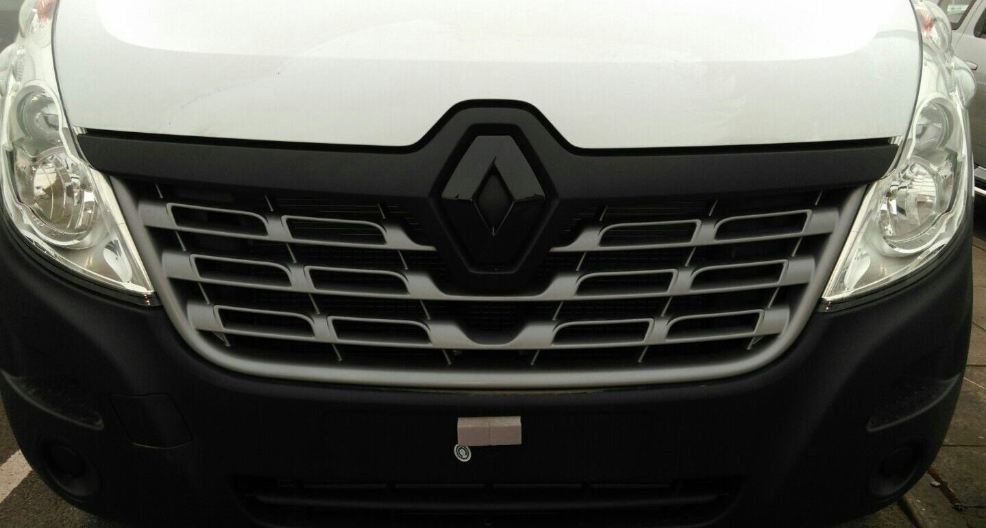 RENAULT MASTER 2015- GLOSS BLACK FRONT GRILLE BADGE COVER ...