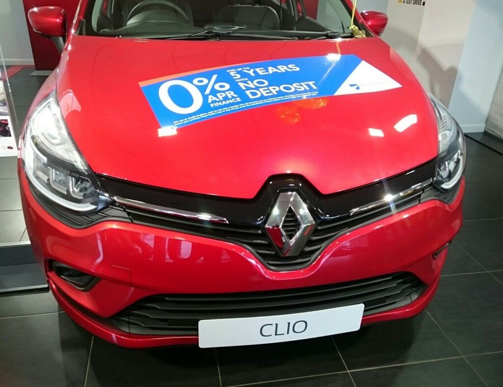 GLOSS BLACK badge logo COVERS for Renault Clio 4 20162019 front and